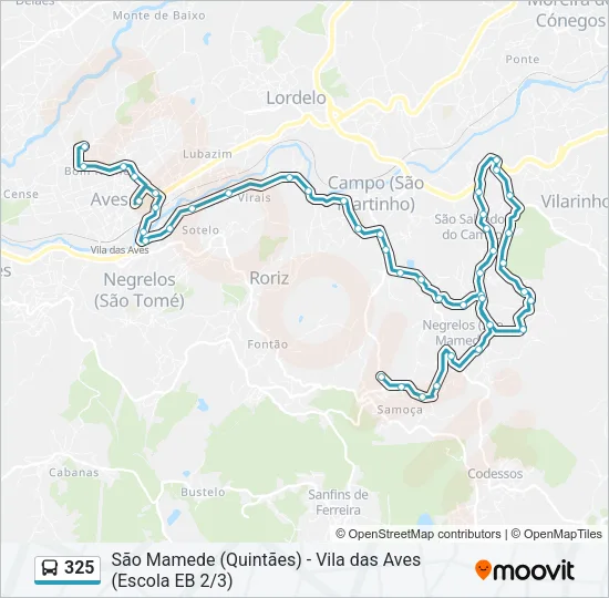 325 Bus Line Map