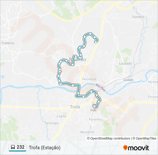 232 Bus Line Map