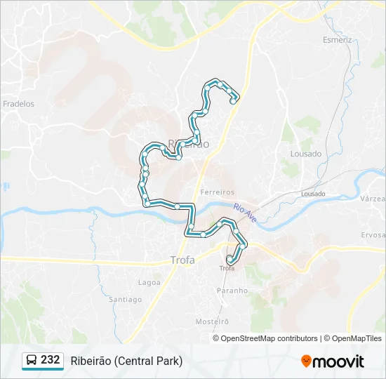 232 Bus Line Map