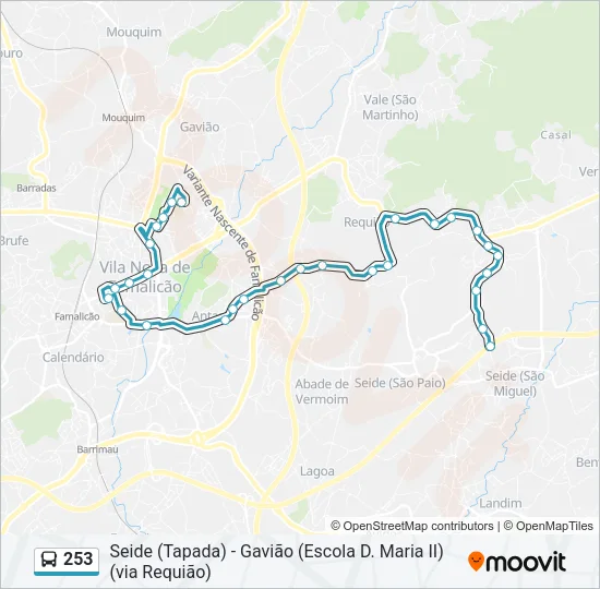 253 Bus Line Map