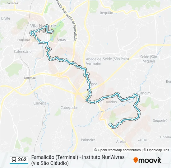 262 Bus Line Map