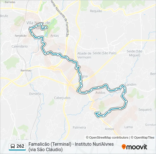 262 Bus Line Map