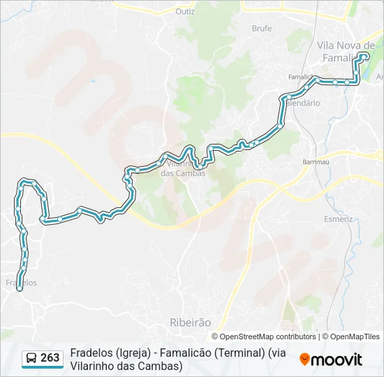 263 Bus Line Map