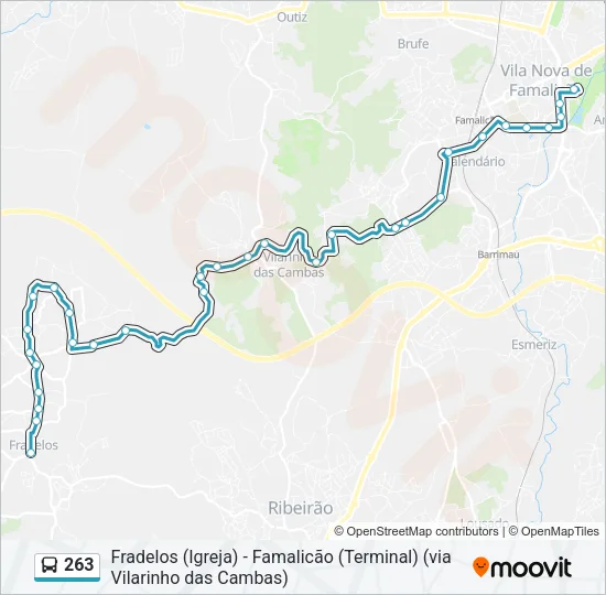 263 Bus Line Map