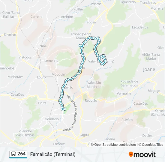264 Bus Line Map