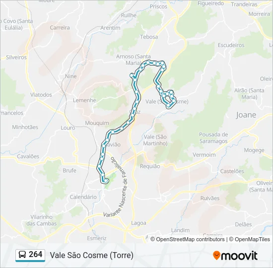 264 Bus Line Map