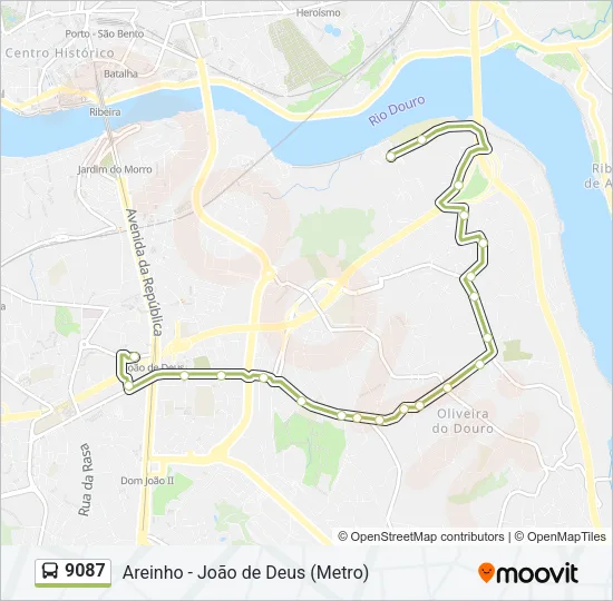 9087 Bus Line Map