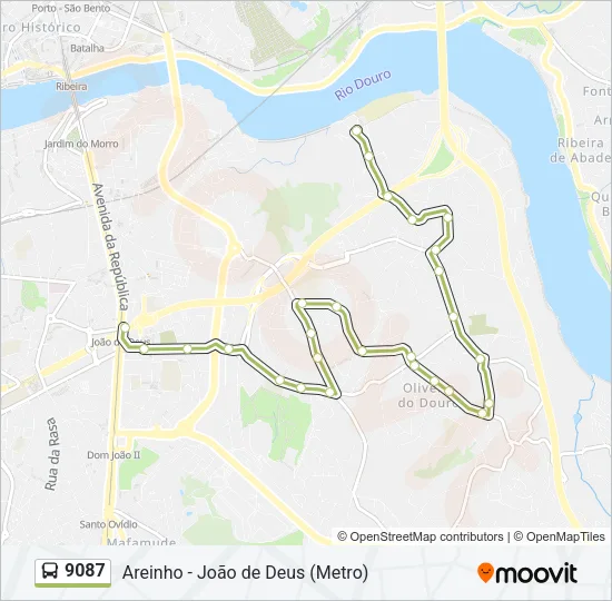 9087 Bus Line Map