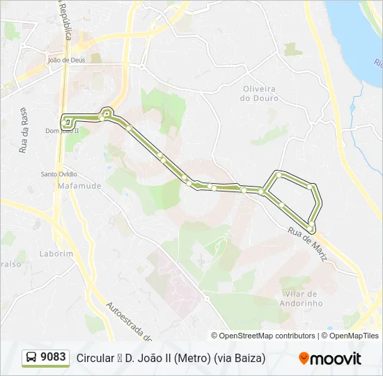 9083 Bus Line Map