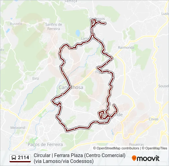 2114 Bus Line Map
