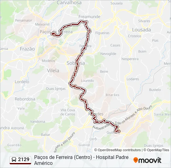 2129 Bus Line Map