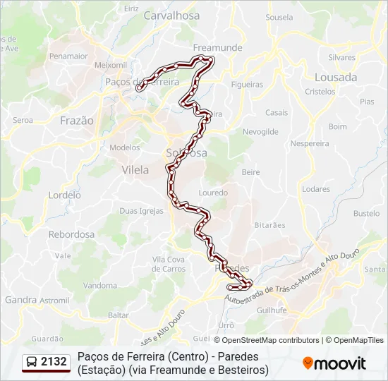 2132 Bus Line Map