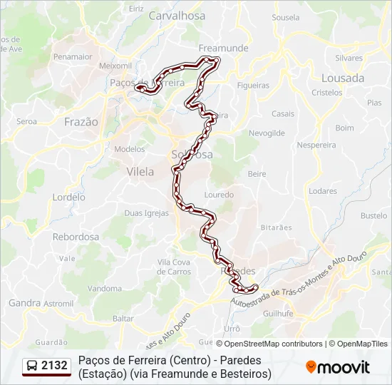 2132 Bus Line Map
