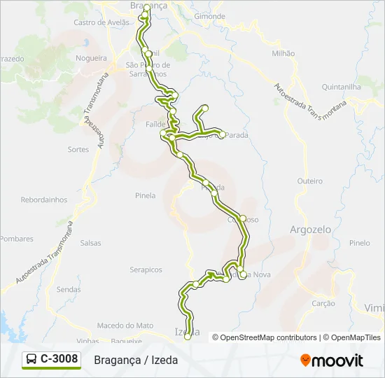 C-3008 Bus Line Map