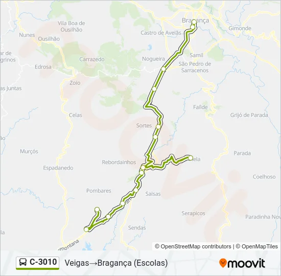 C-3010 Bus Line Map