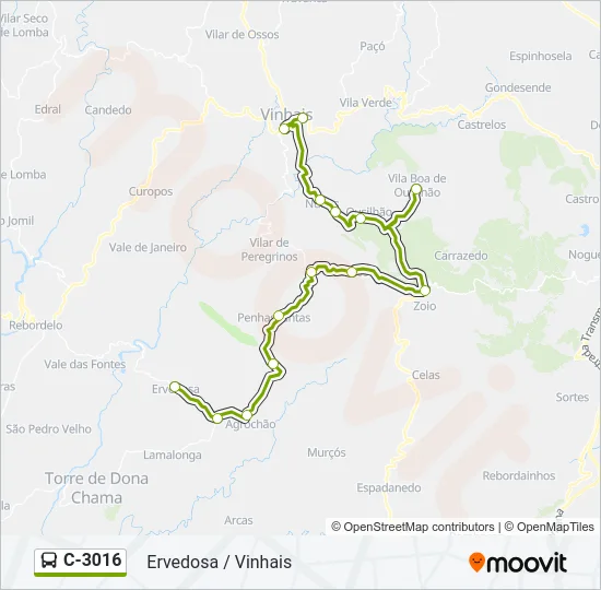 C-3016 Bus Line Map