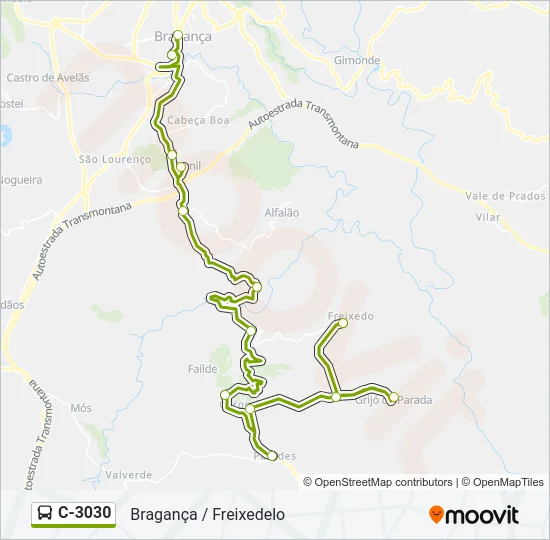 C-3030 Bus Line Map