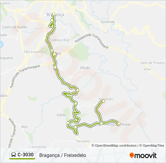C-3030 Bus Line Map