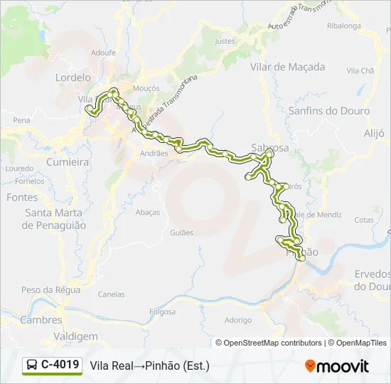 C-4019 Bus Line Map