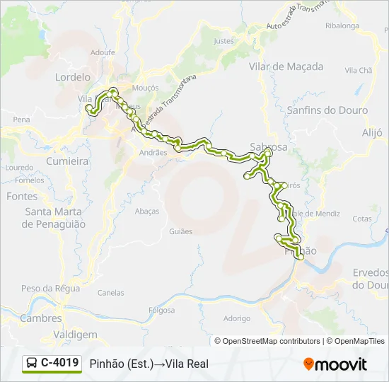 C-4019 Bus Line Map