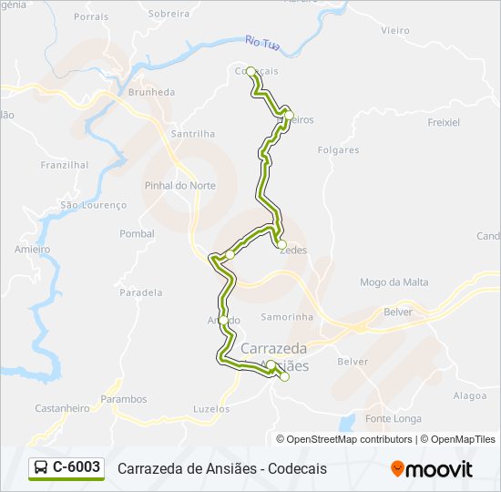 C-6003 bus Line Map