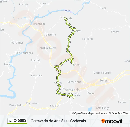 C-6003 Bus Line Map