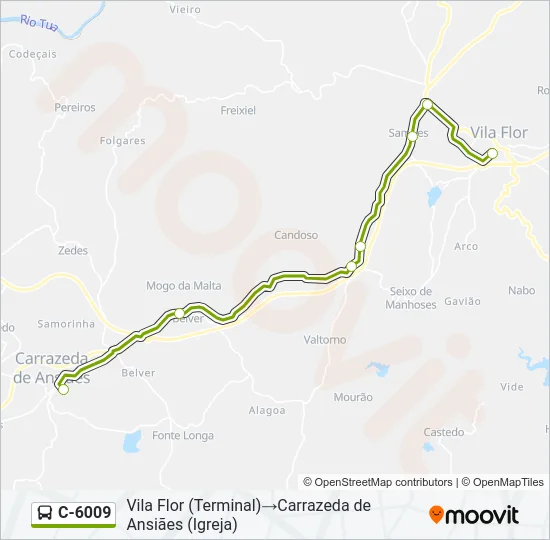 C-6009 Bus Line Map