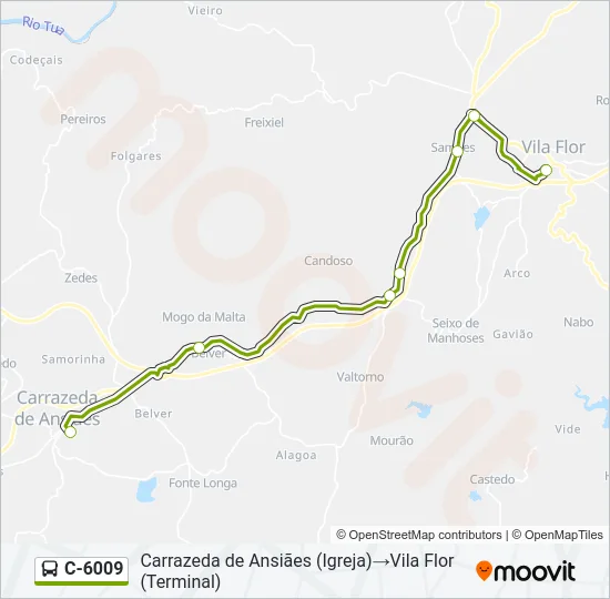 C-6009 Bus Line Map