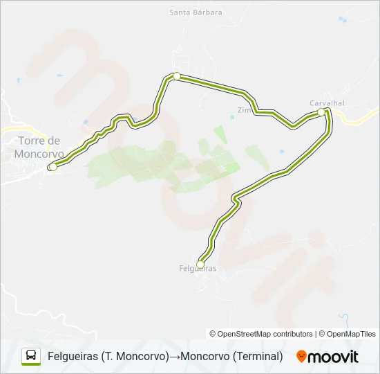 C-MONCORVO2 Bus Line Map