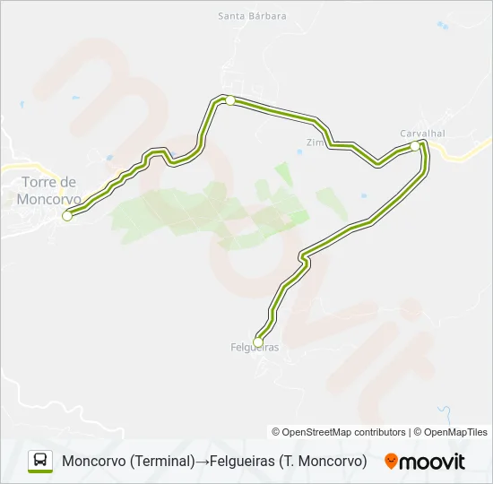 C-MONCORVO2 Bus Line Map