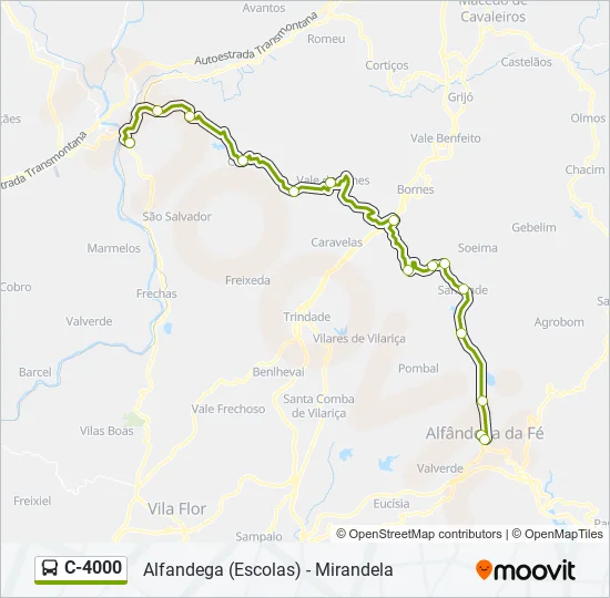 C-4000 Bus Line Map