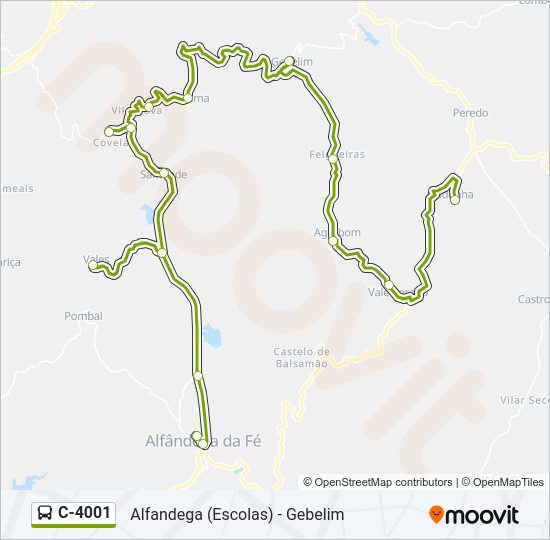 C-4001 Bus Line Map