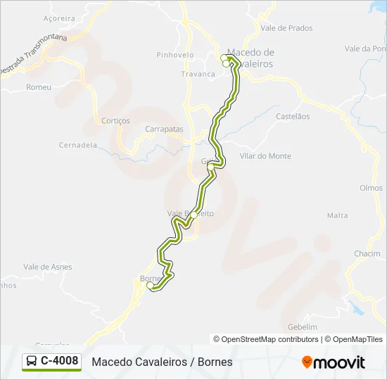 C-4008 Bus Line Map