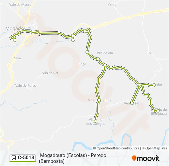 C-5013 Bus Line Map