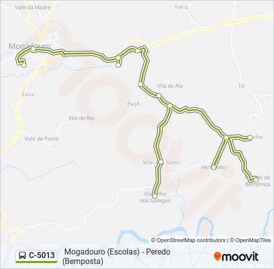 C-5013 bus Line Map