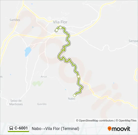 C-6001 Bus Line Map