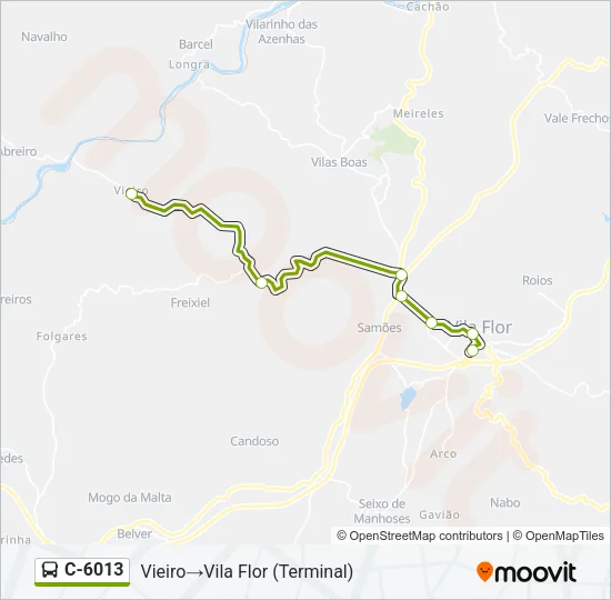 C-6013 Bus Line Map