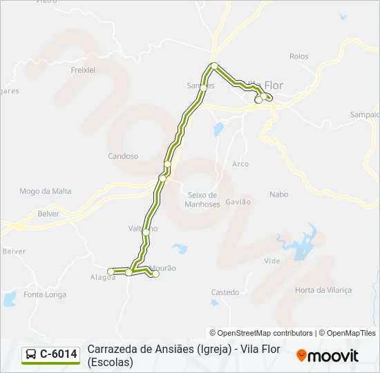 C-6014 Bus Line Map