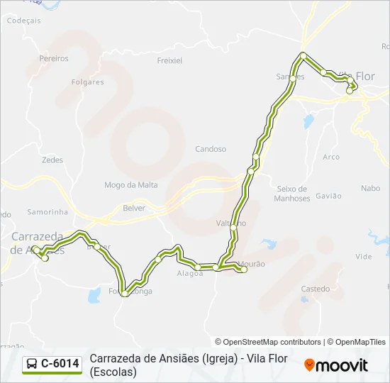 C-6014 Bus Line Map