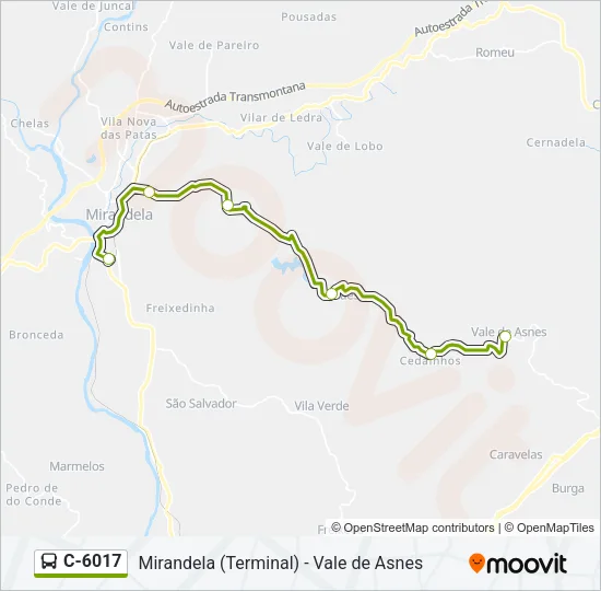 C-6017 Bus Line Map