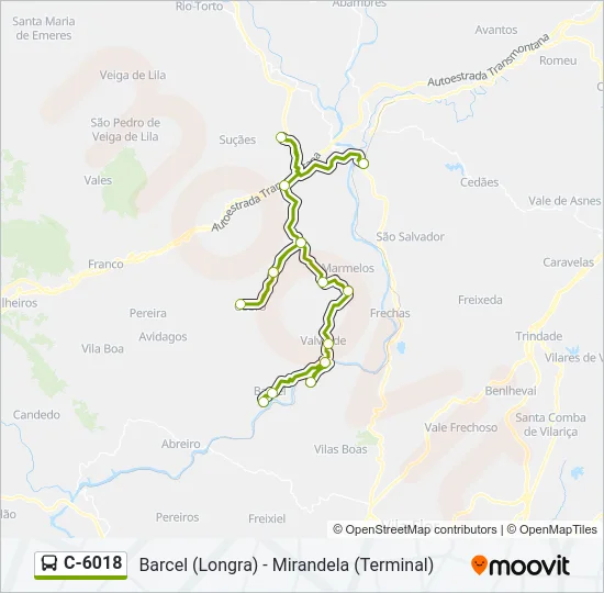 C-6018 Bus Line Map