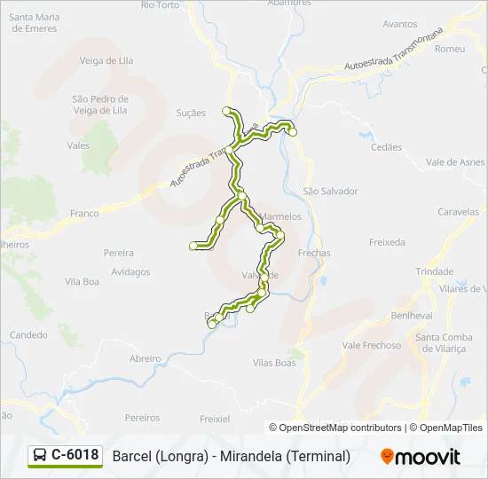 C-6018 Bus Line Map