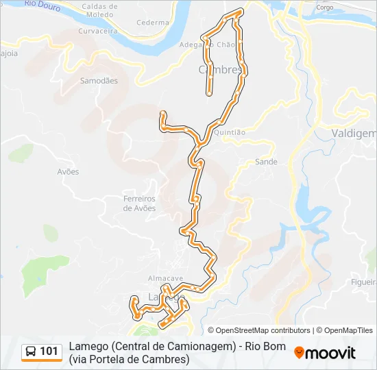 101 Bus Line Map