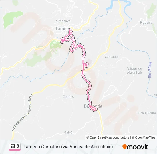 3 Bus Line Map