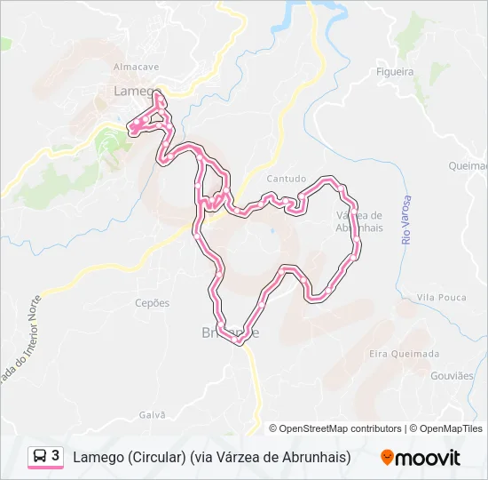 3 Bus Line Map