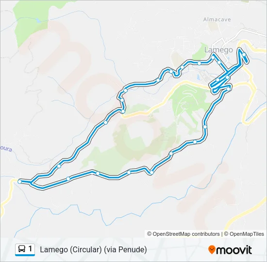 1 Bus Line Map