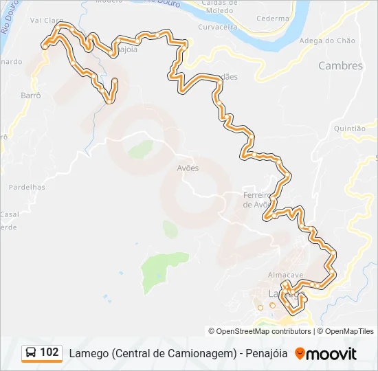 102 Bus Line Map
