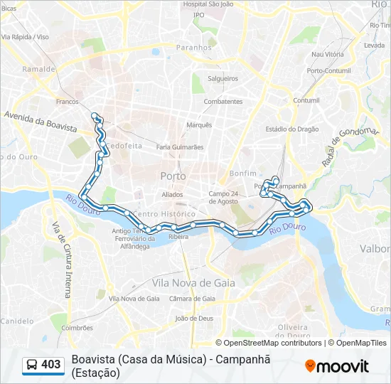 403 Bus Line Map