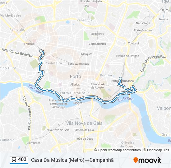 403 bus Line Map