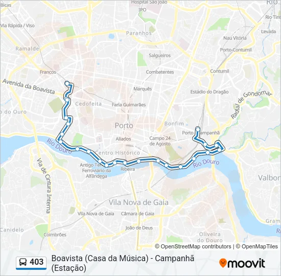 403 Bus Line Map